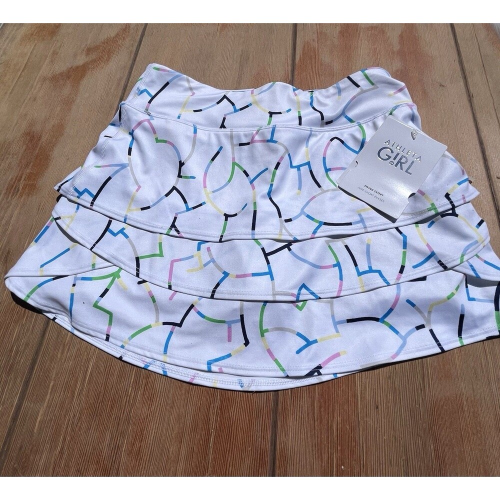Athleta Girl Size White Swing Tennis Skort Girls Size XL 14 NWT MSRP $49